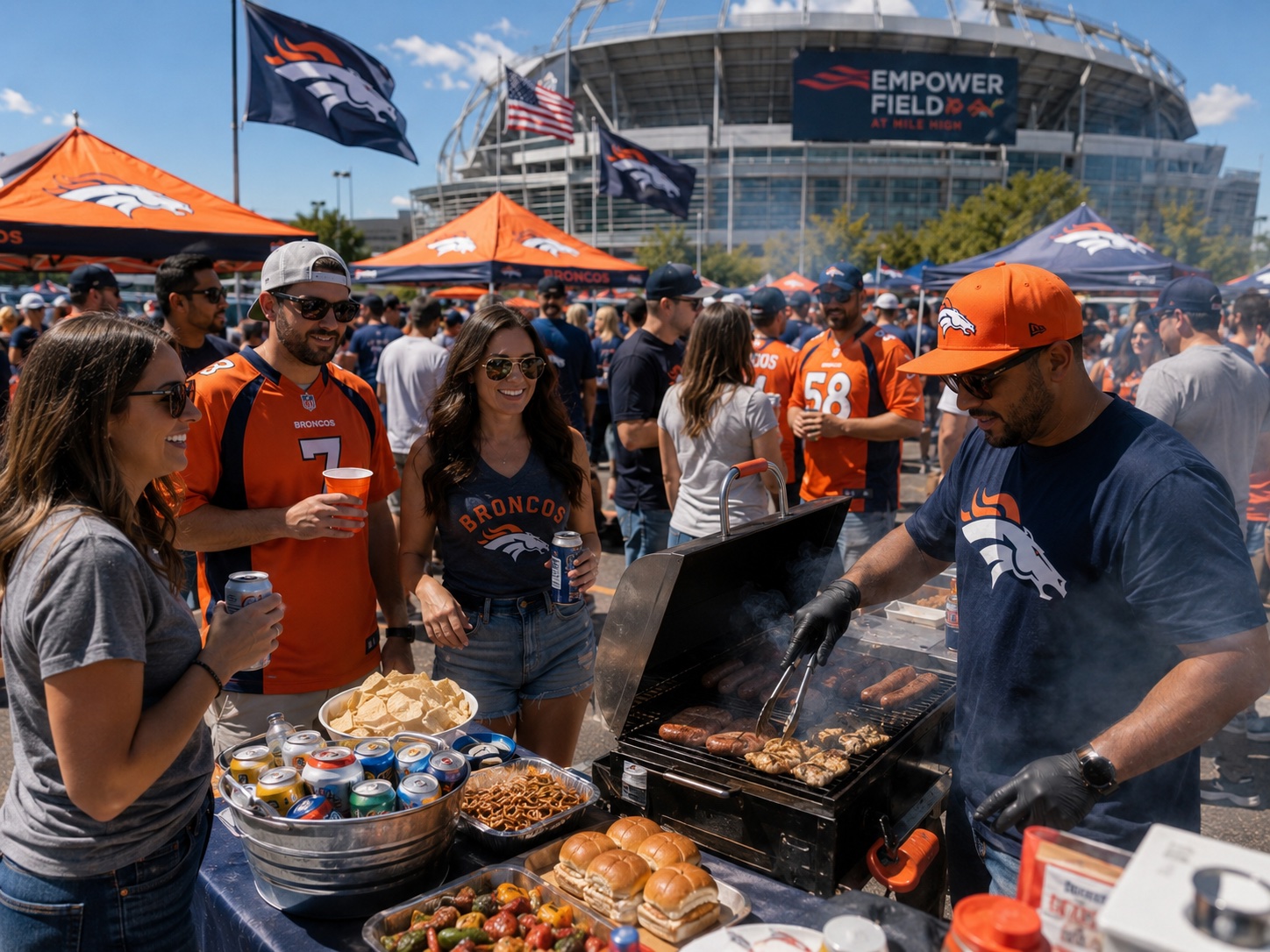 Rams at Broncos VIP Game Day Tailgate Experience for Two